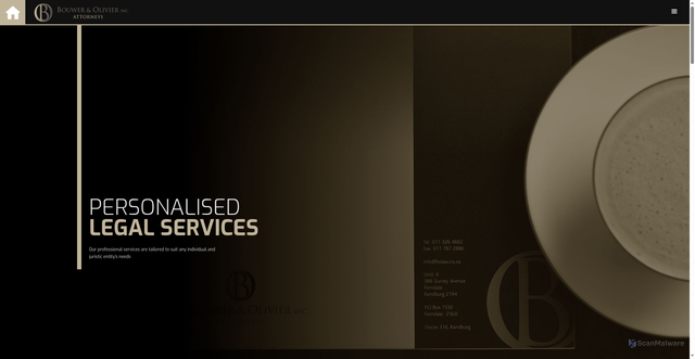 Security scan screenshot of https://bouwerolivierinc.pages.dev/index.html