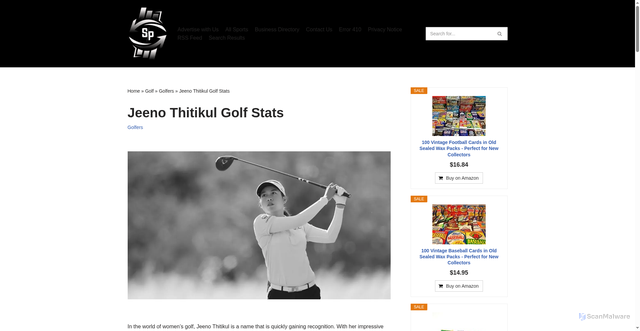 Security scan screenshot of https://www.statspros.com/jeeno-thitikul-golf-stats/
