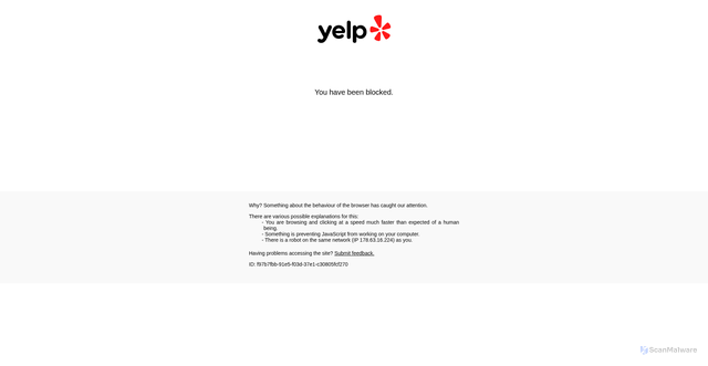 Security scan screenshot of https://m.yelp.com/biz/orlando-international-airport-mco-orlando?adjust_creative=mapquest&hrid=4uLVae105WBBy4VwwBdPEQ&start=80
