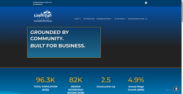 Security scan screenshot of https://developnorthportfl.gov/