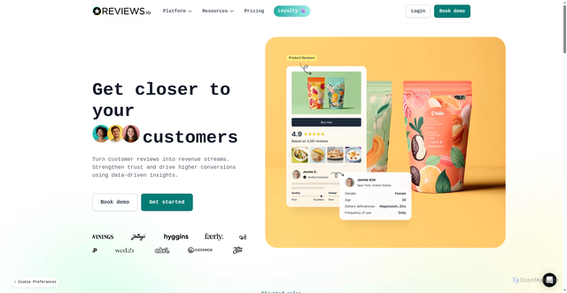 Security scan screenshot of https://reviews.co.uk