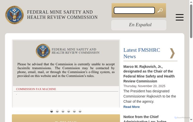 Security scan screenshot of https://fmshrc.gov/