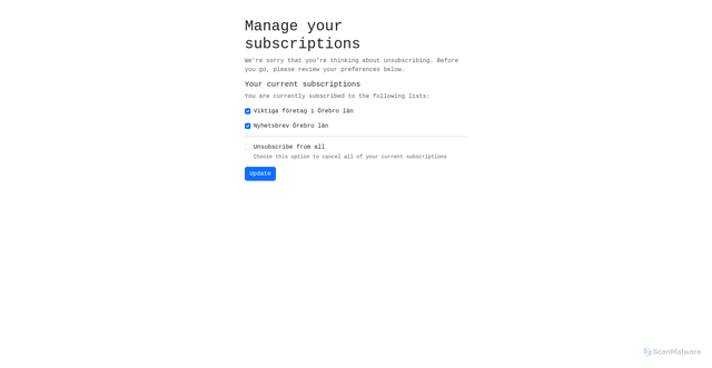 Security scan screenshot of https://email-api.crmservice.fi/public/subscriptions/BAh7CkkiBmUGOgZFVGkD1RwDSSIGcwY7AFRpAXtJIgZtBjsAVGkDp%2BsESSIGZAY7AFRpBEuUbwFJIgZjBjsAVGkDYioD--dd4cca06b5636d77887ffb7732e1563ff43055cd