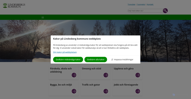 Security scan screenshot of https://www.lindesberg.se/