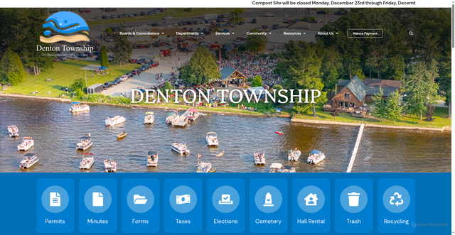 Security scan screenshot of https://dentontownshipmi.gov/