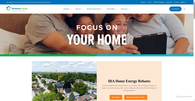 Security scan screenshot of https://focusonenergy.com