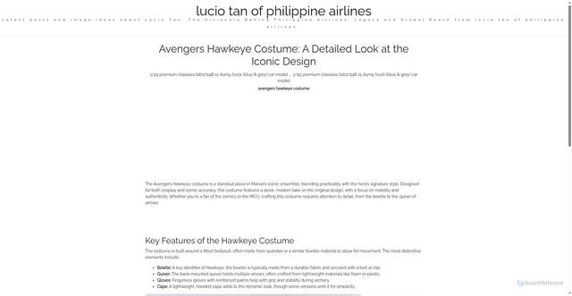 Security scan screenshot of https://urbandailyverse-dpi45pewyddw.edgeone.app/avengers-hawkeye-costume.html