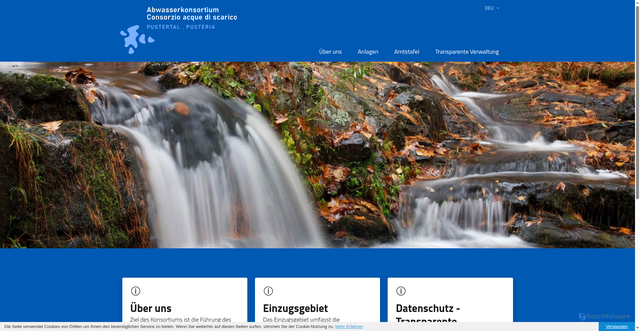 Security scan screenshot of https://www.abwasserkonsortium-pustertal.bz.it/