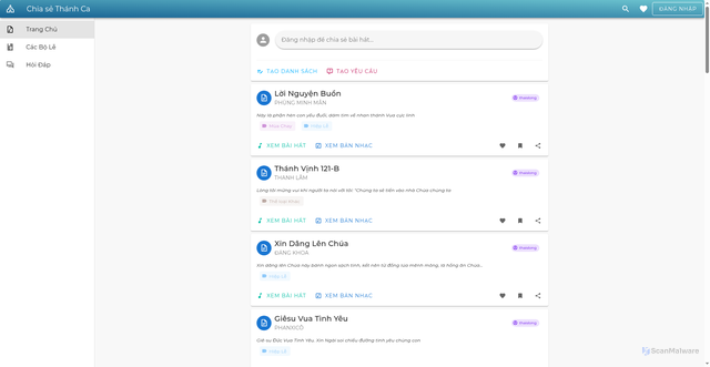 Security scan screenshot of https://chiasethanhca.pages.dev/