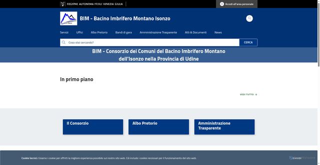 Security scan screenshot of http://www.consorziobim-isonzo.ud.it