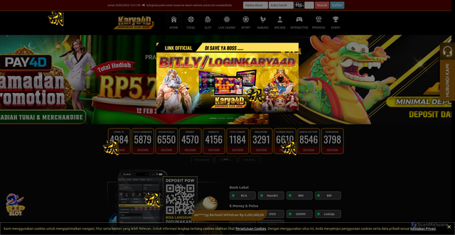 Security scan screenshot of http://www.karya4djp59.com/