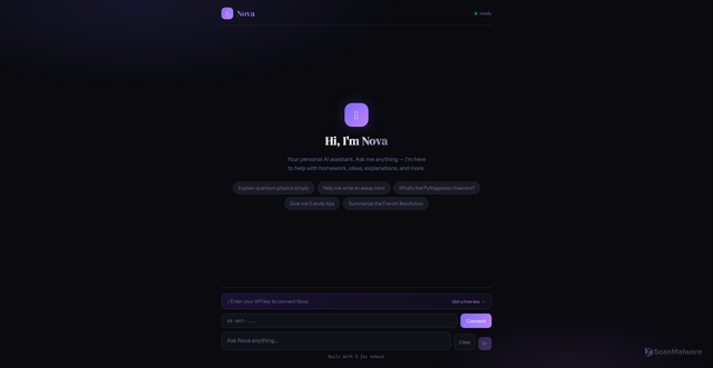 Security scan screenshot of https://novapersonalaiassistant-has7ajf9az.edgeone.app/