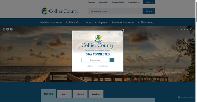 Security scan screenshot of https://www.collier.gov/