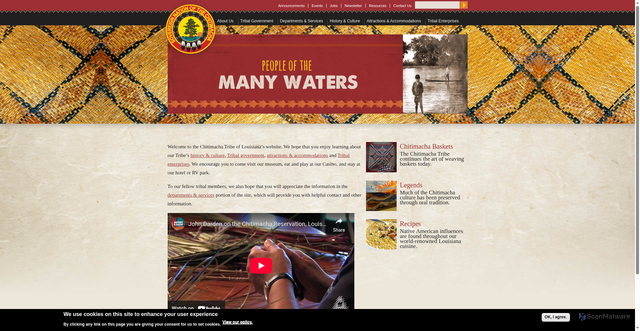 Security scan screenshot of https://chitimacha.gov/