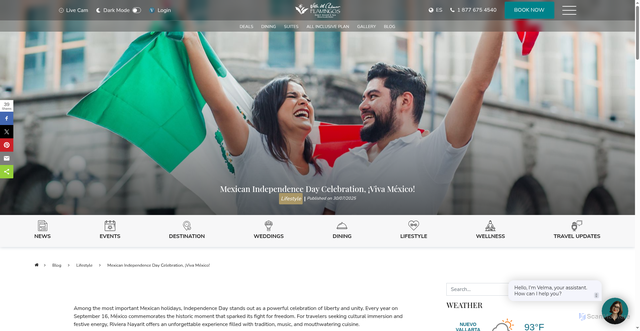 Security scan screenshot of https://flamingos.villadelpalmar.com/blog/lifestyle/how-is-mexican-independence-day-celebrated