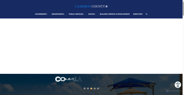 Security scan screenshot of https://www.cameroncountytx.gov/