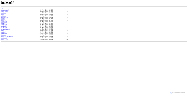 Security scan screenshot of https://mirror.23media.de