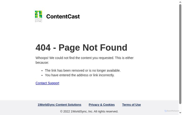 Security scan screenshot of https://ws.cs.1worldsync.com/