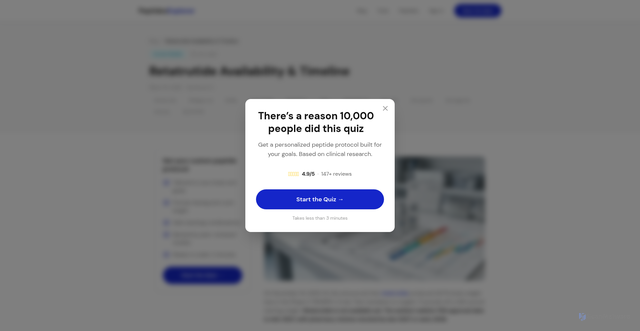 Security scan screenshot of https://peptidesexplorer.com/blog/when-will-retatrutide-be-available