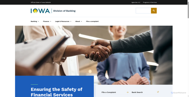 Security scan screenshot of https://idob.iowa.gov/