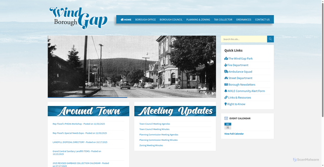 Security scan screenshot of https://windgap-pa.gov/