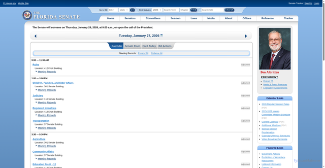 Security scan screenshot of https://www.flsenate.gov