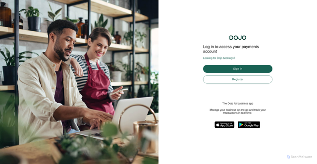 Security scan screenshot of https://account.dojo.tech