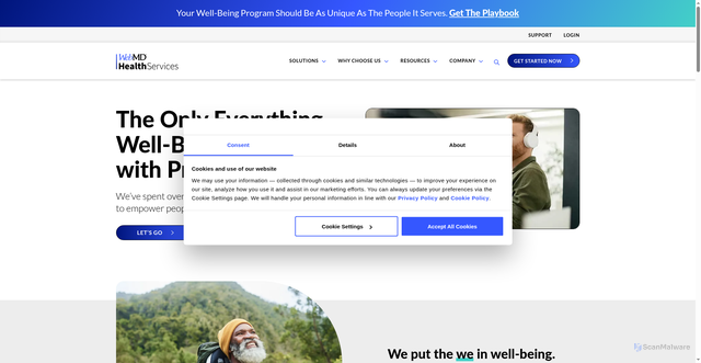 Security scan screenshot of https://www.webmdhealth.com