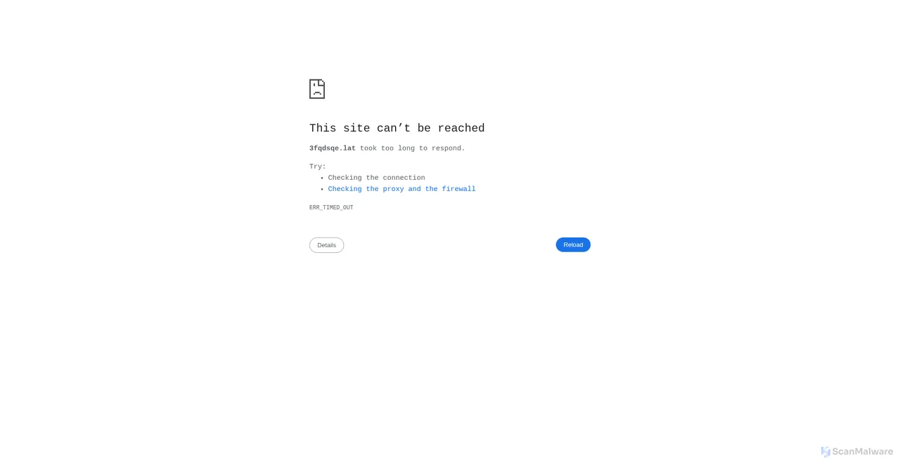 Security scan screenshot of https://3fqdsqe.lat//swt8tk9r/EXyW7S/EQnKj7