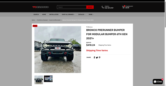 Security scan screenshot of https://www.texascompletebronco.com/products/bronco-prerunner-bumper-for-modular-bumper?srsltid=AfmBOoq7dX7r1BE0i1l6UtY_ESTAbf2FBmQISa0322QxsP4XLvF3qXuf