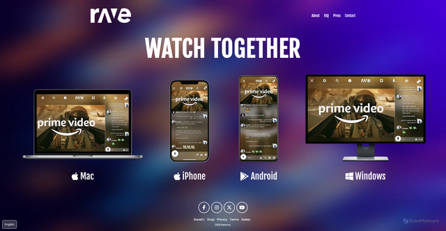 Security scan screenshot of https://ravetel.com