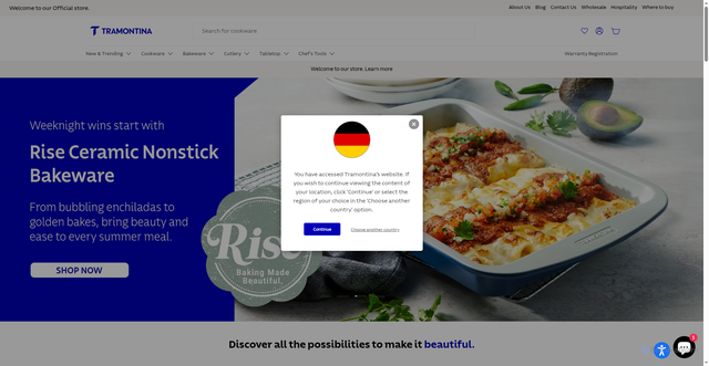 Security scan screenshot of https://tramontina.com