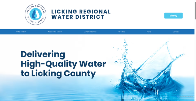 Security scan screenshot of https://www.lickingregionalwater.gov/