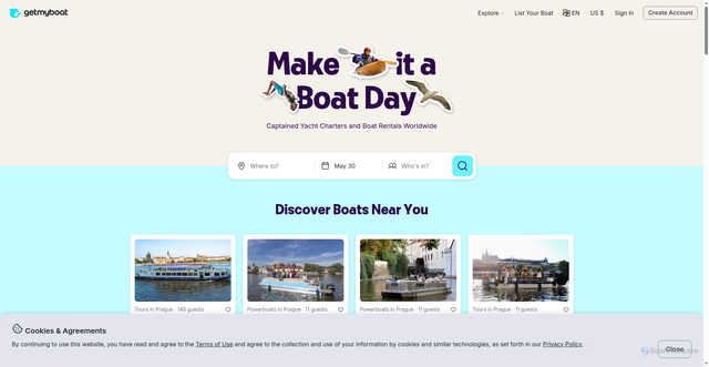 Security scan screenshot of https://getmyboat.com