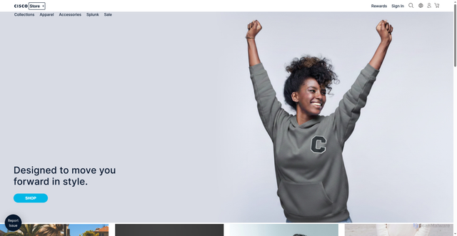 Security scan screenshot of https://merchandise-cisco.b-cdn.net