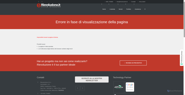Security scan screenshot of https://www.apspgrigno.it