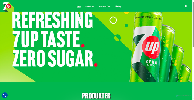 Security scan screenshot of https://7up.se/