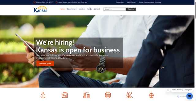 Security scan screenshot of https://portal.kansas.gov/