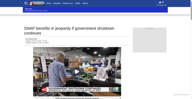 Security scan screenshot of https://kstp.com/tracking-your-tax-dollars/snap-benefits-in-jeopardy-if-government-shutdown-continues/