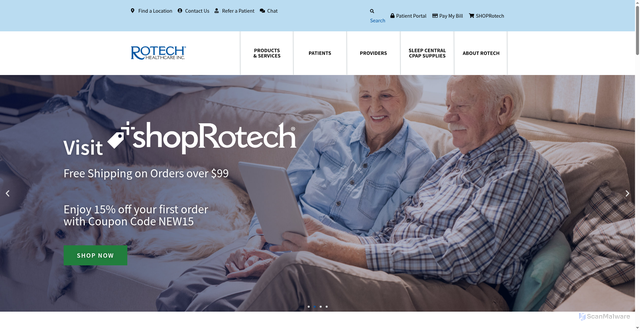 Security scan screenshot of https://www.rotech.com
