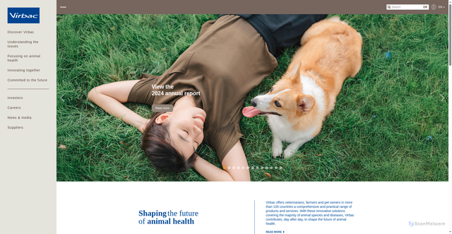 Security scan screenshot of https://virbac.com