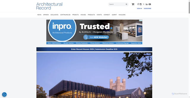 Security scan screenshot of https://architecturalrecord.com