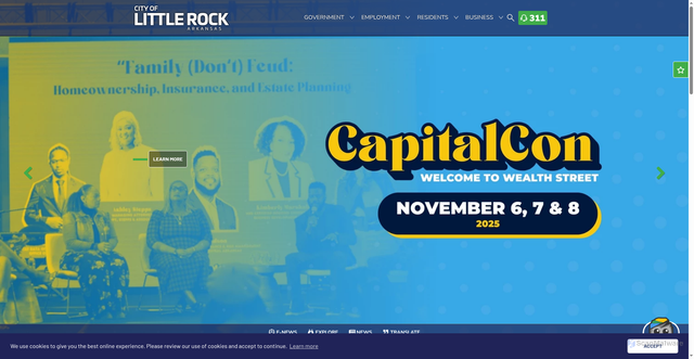 Security scan screenshot of https://www.littlerock.gov/