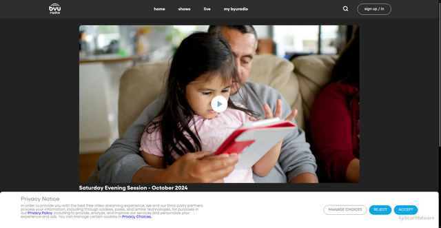 Security scan screenshot of https://www.byuradio.org/044da729-948e-46ad-9328-774b34f87a0b/general-conference-of-the-church-of-jesus-christ-saturday-evening-session-october-2024