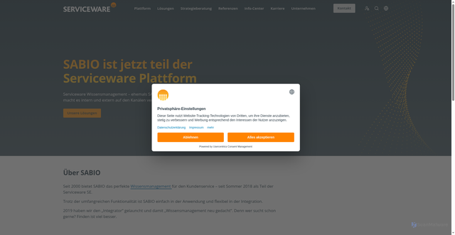 Security scan screenshot of https://sabio.de