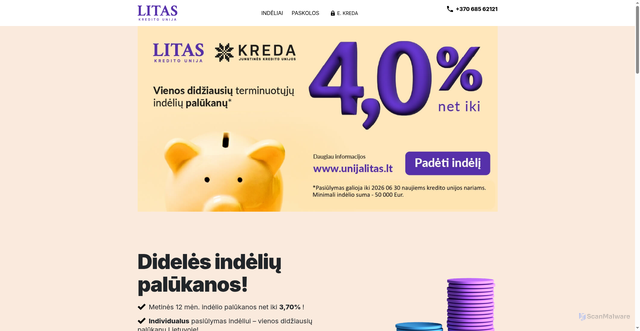 Security scan screenshot of https://unijalitas.lt