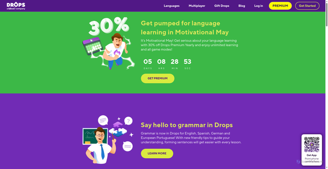 Security scan screenshot of https://languagedrops.com