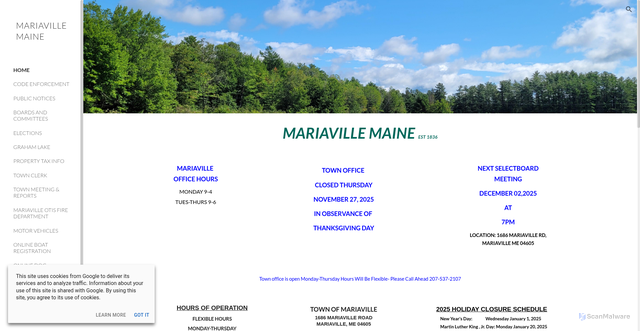 Security scan screenshot of https://www.mariavilleme.gov/