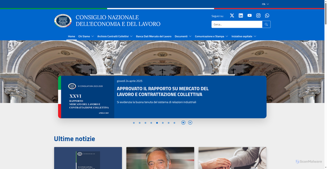 Security scan screenshot of https://www.cnel.it/
