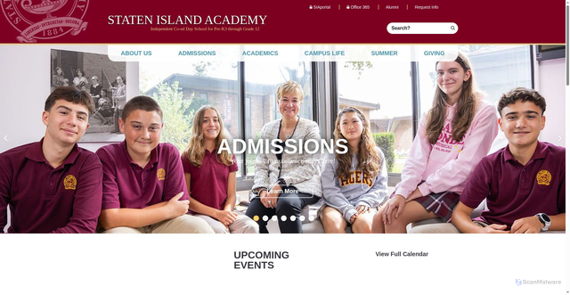 Security scan screenshot of https://www.statenislandacademy.org/
